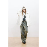 Unisex Jacket Spring and Autumn Lapel PU Leather Jacket for Men and Women Jacket